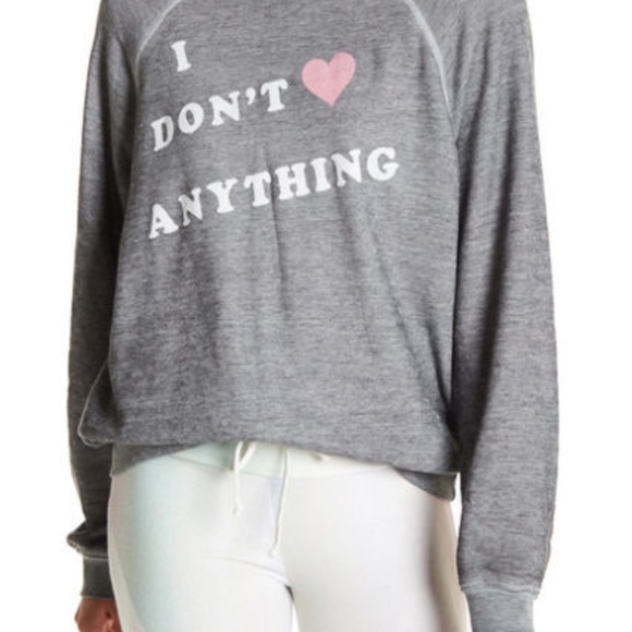 NWT Wildfox ‘ I don’t ❤️anything’ Sweatshirt - Picture 4 of 8